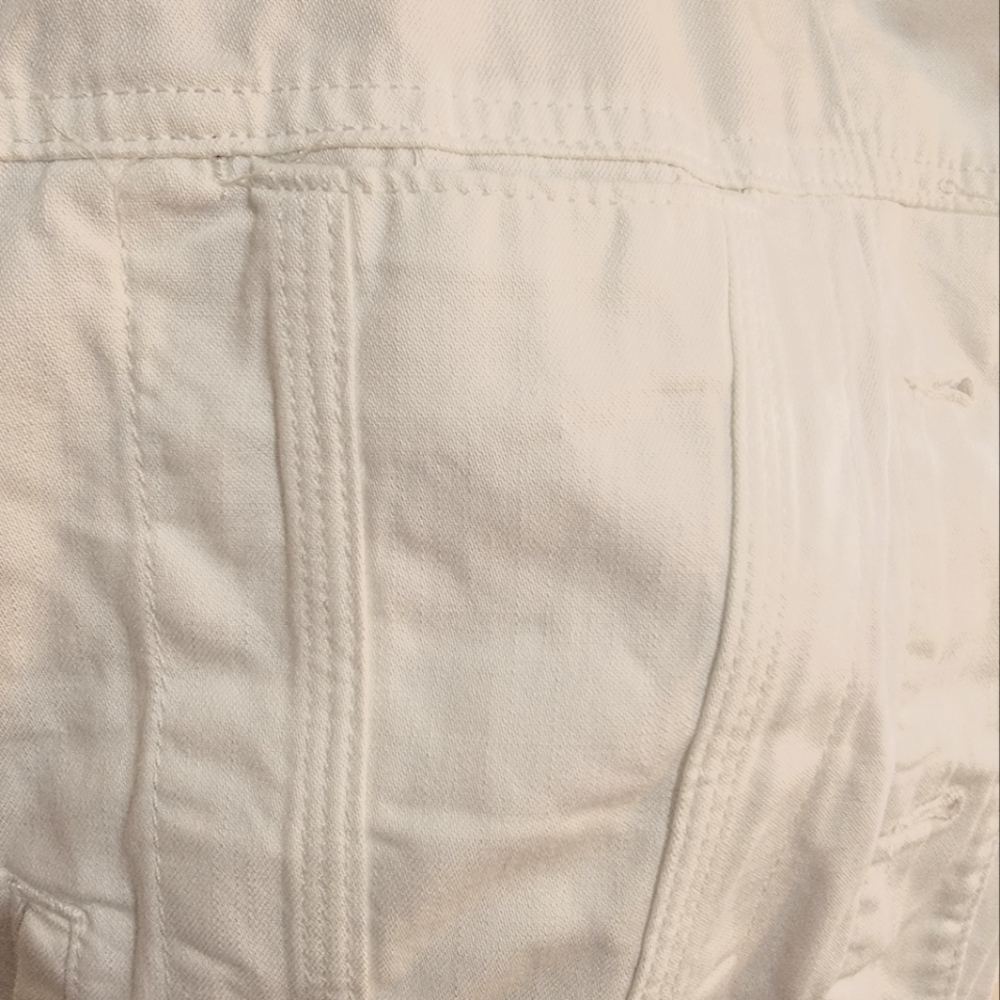 Tommy Hilfiger White Trucker Denim Jean Jacket Women's Size Medium - Picture 7 of 12